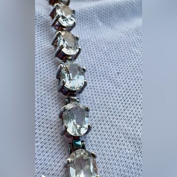 STERLING SILVER .925 TENNIS BRACELET WITH CLEAR STONES – 7.5” ✨ - Picture 15 of 16